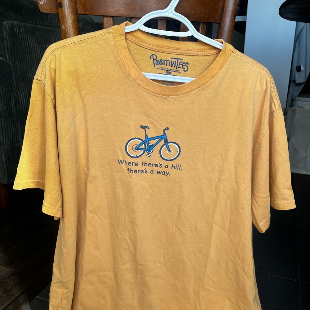 Positivitees Yellow Graphic T-Shirt for Men